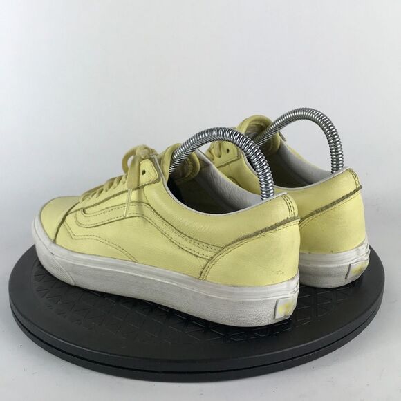 Vans Old Skool Yellow Leather Casual Skate Shoes Women’s Size 8 - Picture 7 of 12